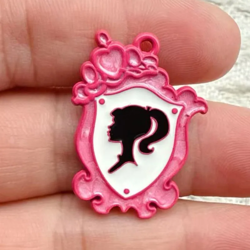 10pcs Enamel Cartoon Girl Charm for Jewelry Making Bulk Kawaii Anime Earring Pendant Necklace Accessories Diy Craft Supplies
