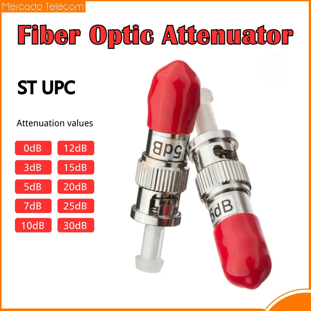 5pcs-st-upc-male-to-female-attenuator-0-1-to-30db-fixed-plug-in-type-fiber-optical