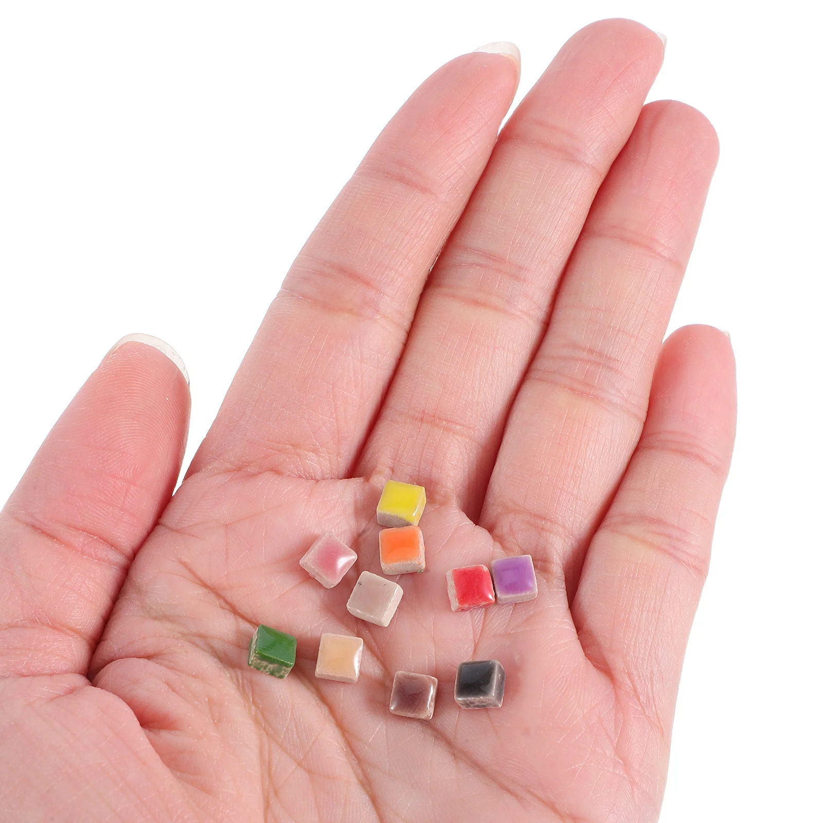 

1 Bag Mosaic Tiles Ceramic For Diy Art Craft Projects Decorative Flat Tile Set Retro Small Pieces Supplies Bulk Materials Wall