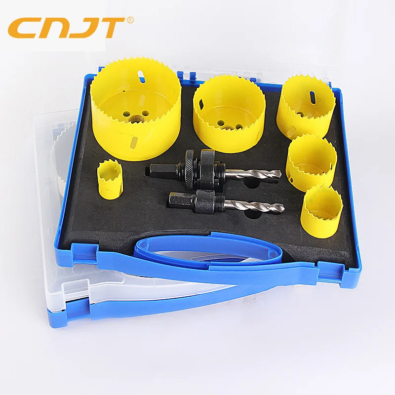 

M42 Bimetal hole opener 8PC hole saw set gypsum board PVC board thin woodworking hole drill