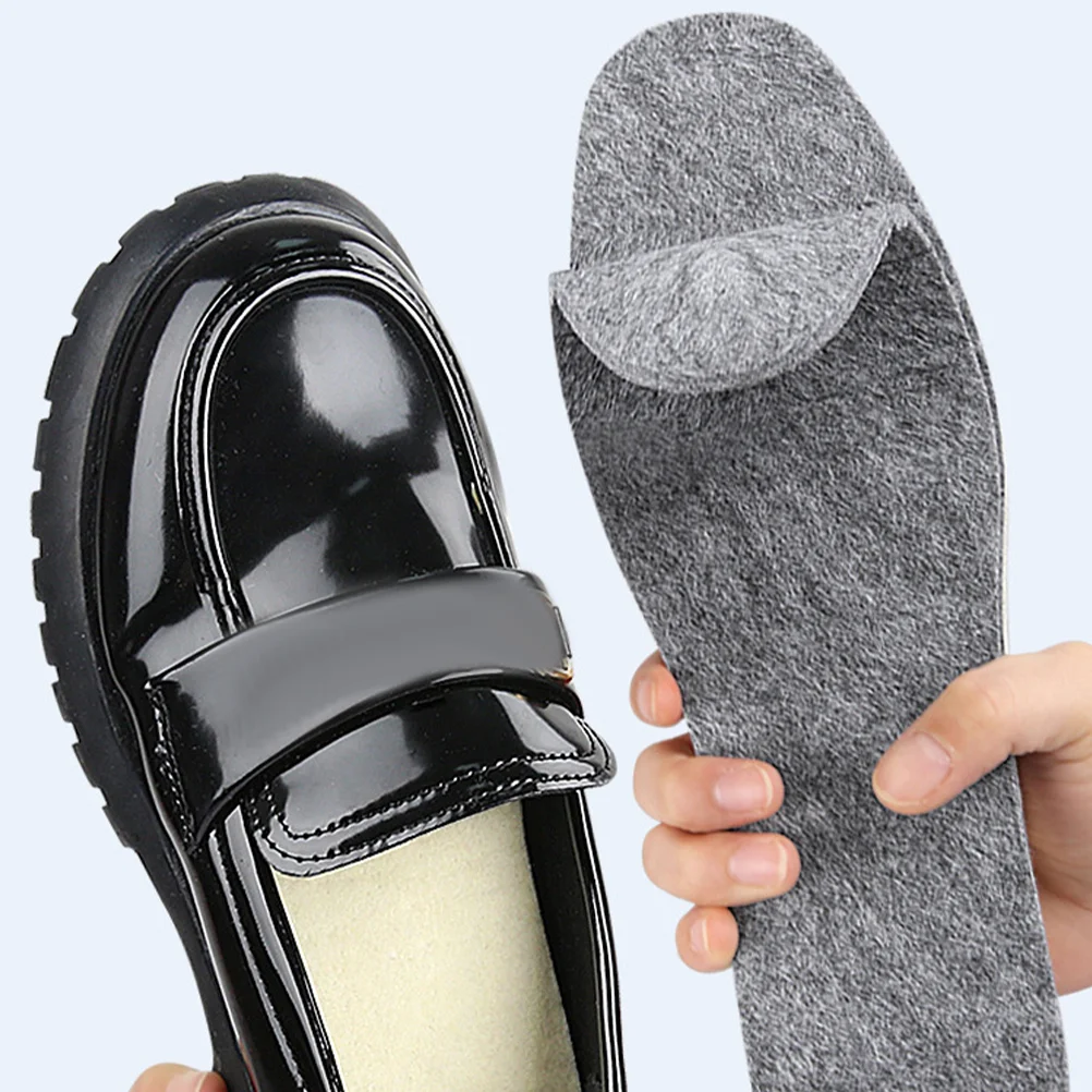 6 Pairs Wool Insole Winter Warm Insoles Shoe Women Replacement Thicken Warming Shoes and