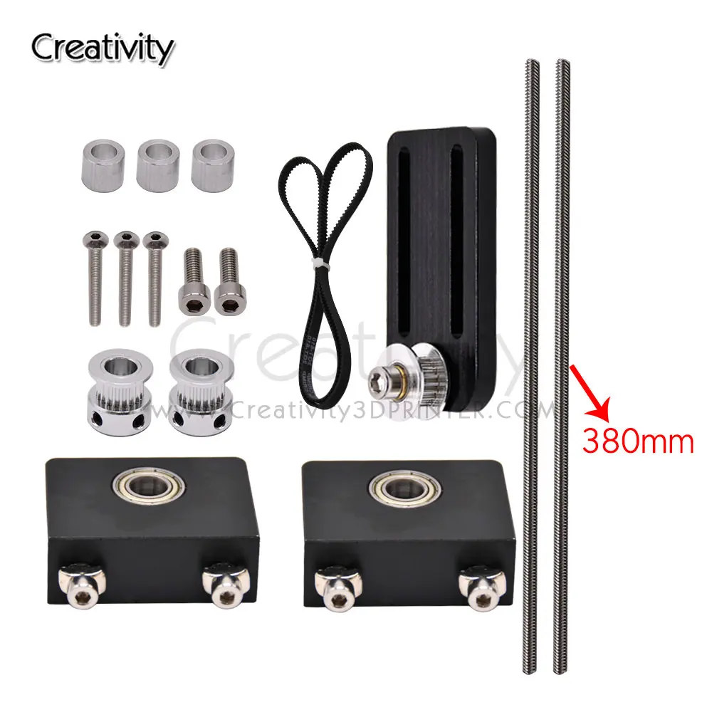 

3D Printer Part Dual Z Axis Lead Screw Upgrade Kit Dual Z Tension Pulley Set For CR10/Ender-3 Series 3D Printer