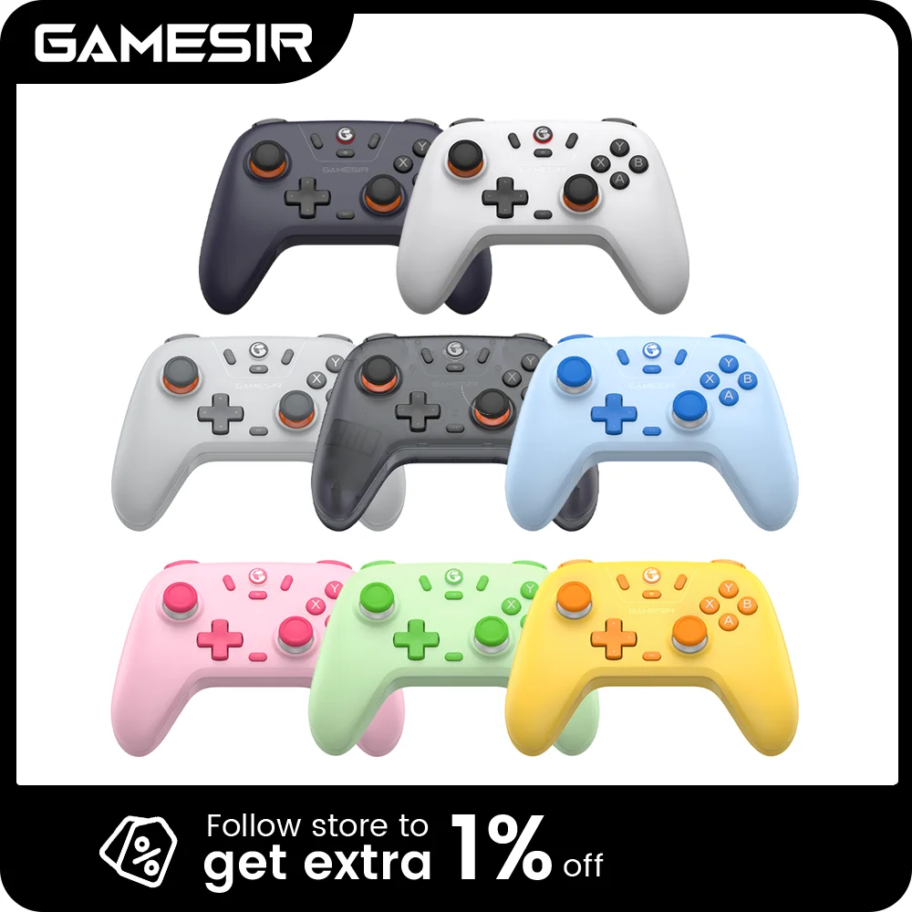 GameSir T4 Nova Lite Bluetooth Switch Controller Wireless Gamepad with Hall Effect for Nintendo Switch iPhone Android Cellphone