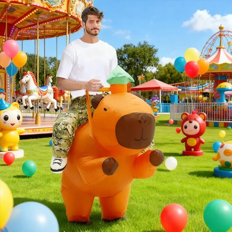 

Capybara Inflatable costume Cartoon Animal Capybara Cosplay flow up suit Christmas Carnival Party performance Inflatable suit