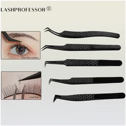 Precise False Lash Tweezers For Eyelash Extension Clip High Precision Lash Tweezers for Volume Fans Makeup Tools