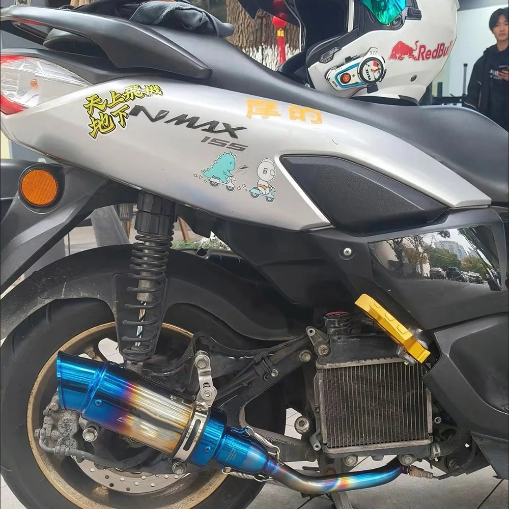 Motorcycle Exhaust System Stainless Steel Mid Link Pipe Connection 51mm Muffler For Kawasaki Ninja ZX-4R ZX4R SR SE ZX4RR
