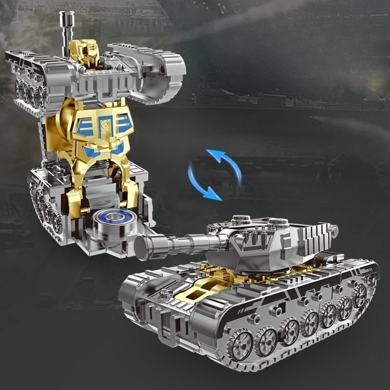 3 個のタンク変身ロボットフィジェットスピナーおもちゃ学生、実践者抗ストレス耐圧おもちゃ減圧ギフト