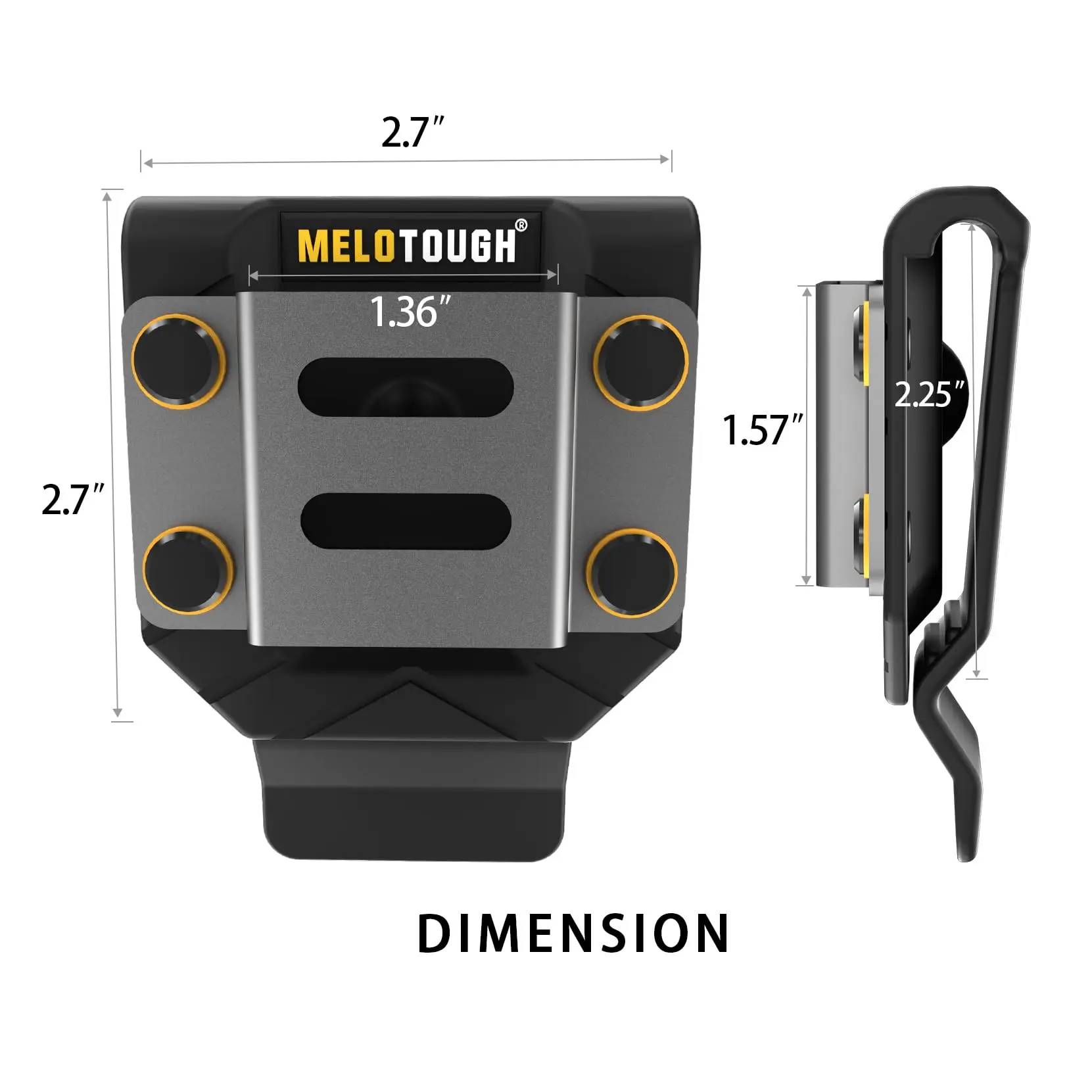 Melo-Broca Suporte Belt Clip,Heavy Duty fita métrica, suporte do cinto para broca sem fio, martelo, fita métrica, ferramentas com clipes de gancho