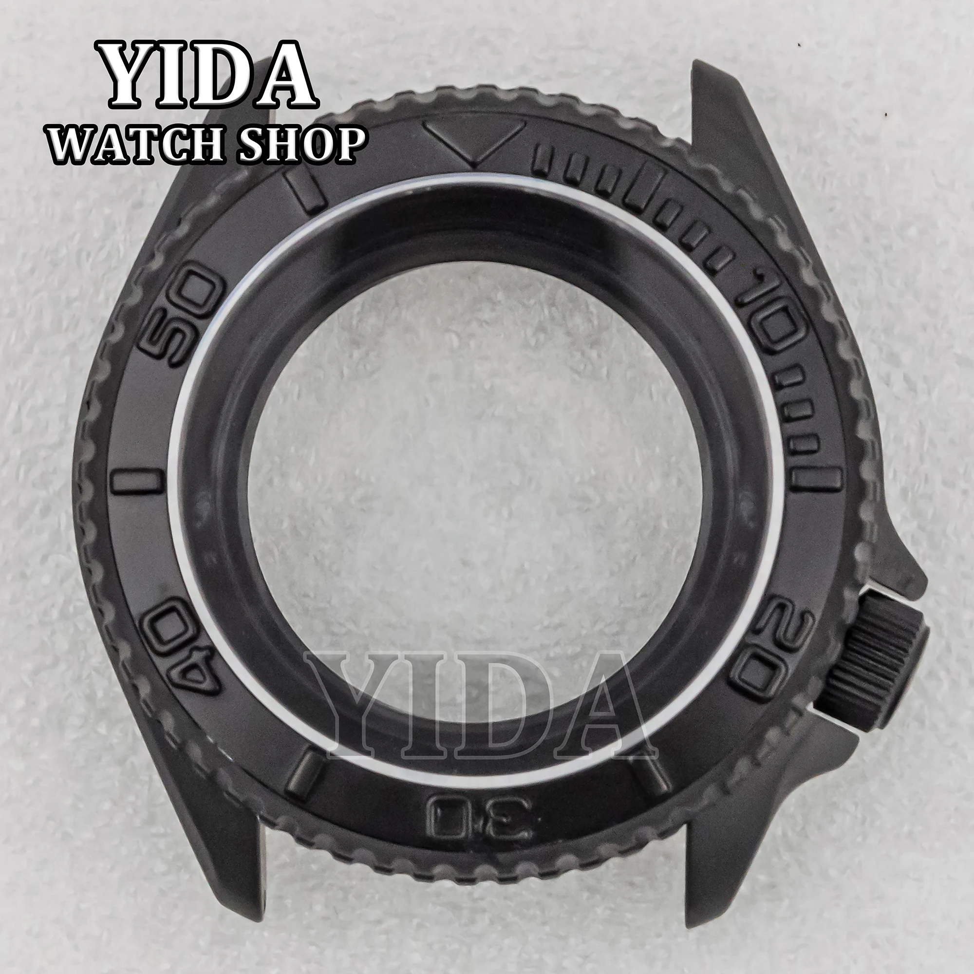 42MM  Stainless Steel Watch Case For NH35 NH36 Movement Sapphire Glass For SUB Water Resistance Silver Black Watch Accessories