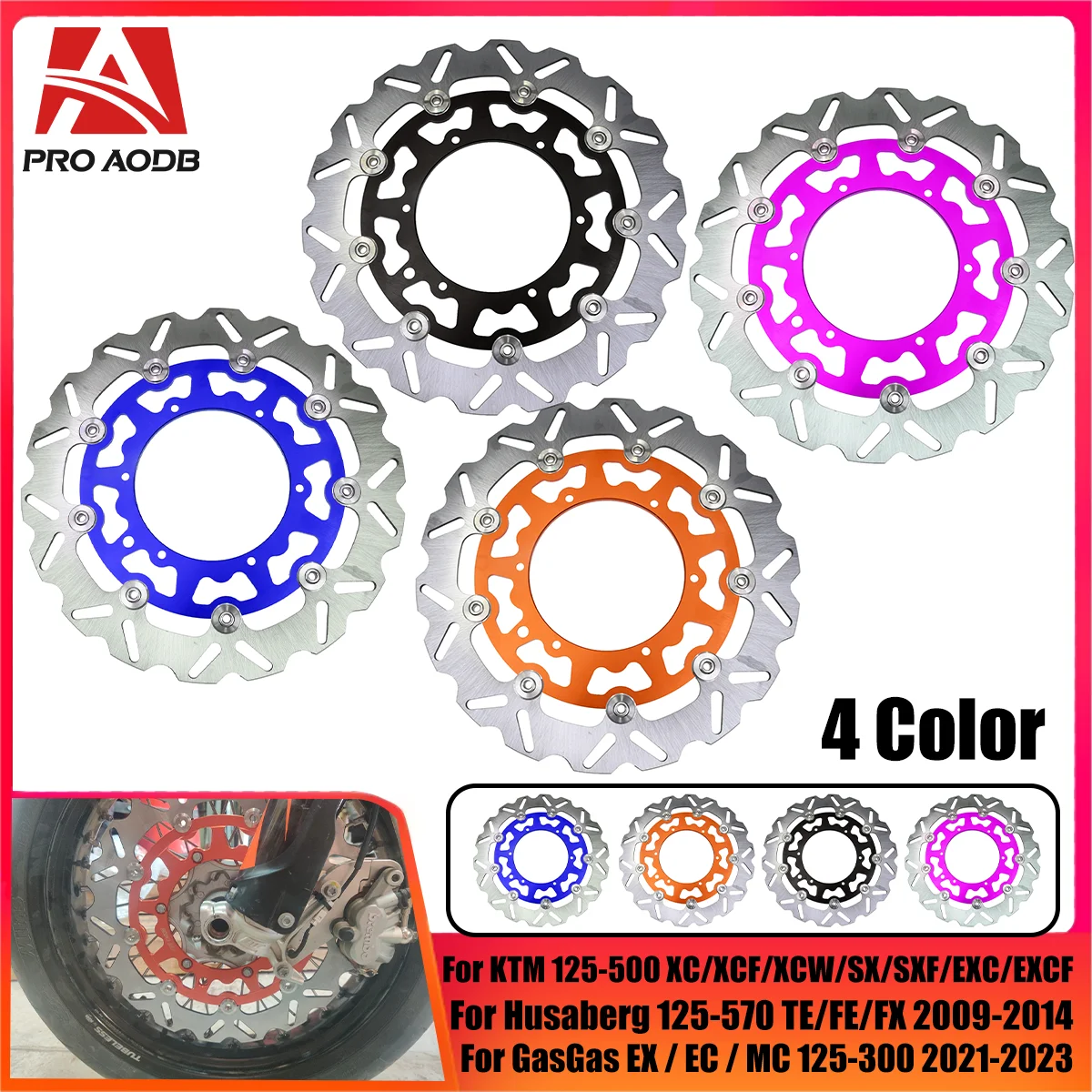 

Motorcycle 320MM Front Floating Brake Disc Rotor Adaptor For KTM EXC EXCF XC XCF XCW SX SXF 125 250 300 350 450 TPI Six Days