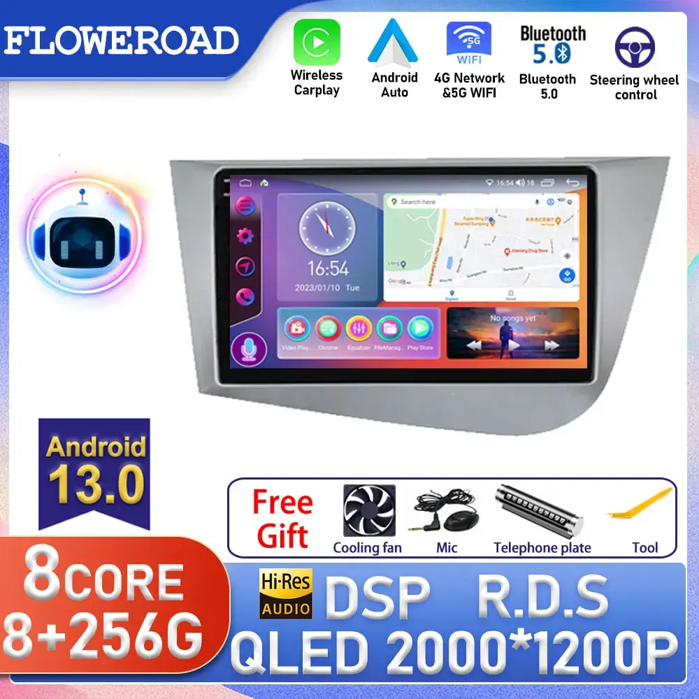 Car Monitor For Seat Leon 2 MK2 2005 - 2011 4G LTE Android Car Radio Multimedia Video Player Navigation GPS Autoradio Carplay