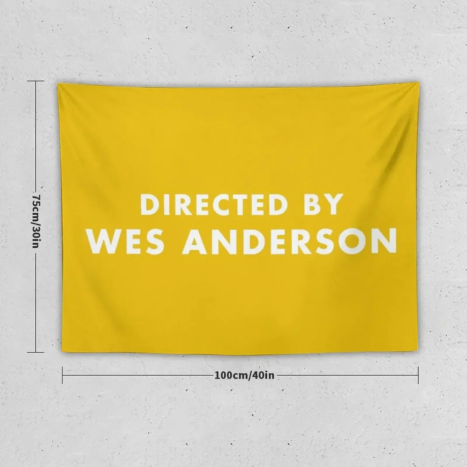 Directed by Wes Anderson - Mustard Tapestry Cute Room Decor Aesthetic Room Decors Funny Room Decorations Aesthetics Tapestry