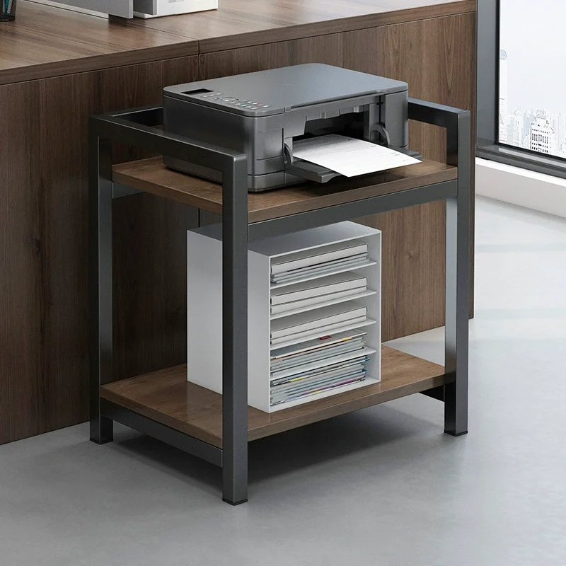 Movable Printer Storage Rack Cabinet Small Apartment Office Desk Storage Rack Floor-standing, Only Rack!! No Printer!!