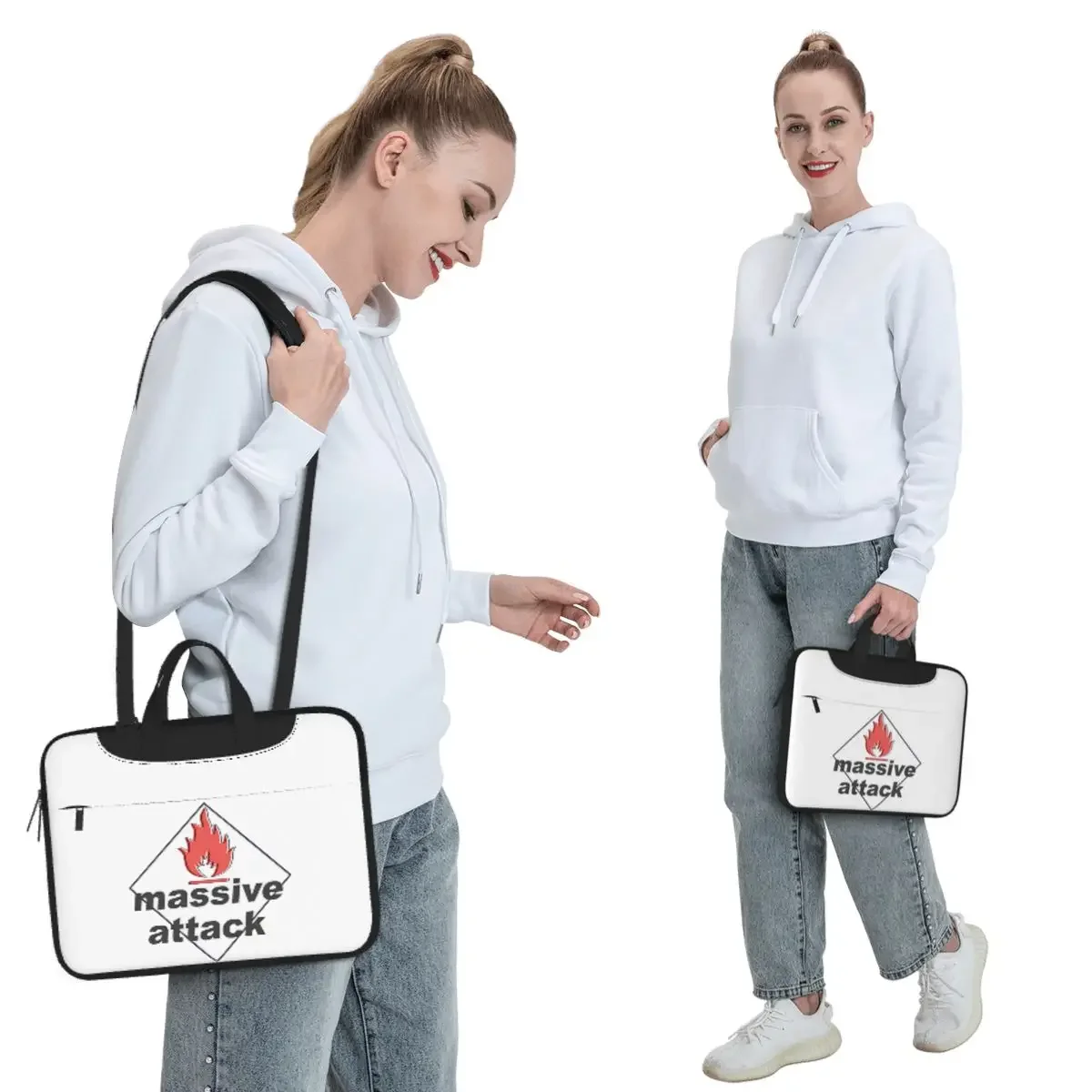 Vintage 80s Band Funny Retro Hop 90s Album Music Trip Crossbody Laptop Bag Case Computer Bag 13 14 15.6 Inch Notebook Pouch