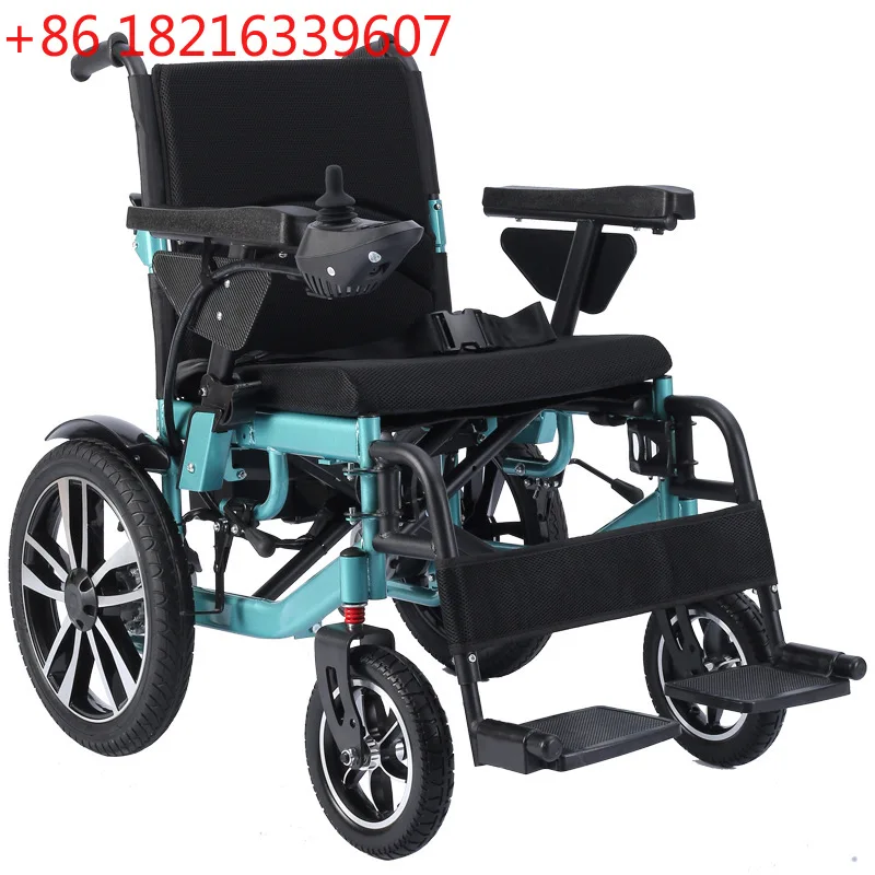 كرسي متحرك كهربائي ذكي قابل للطي ومحمول وواسع الدهون لكبار السن بأربع عجلات كرسي متحرك