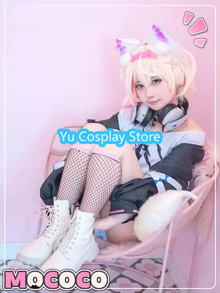 Mococo Abyssgard Cosplay Costume Vtuber Cosplay Dress Sexy Party Suit With Tail Halloween Carnival Uniforms Custom Made