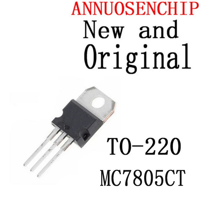 10PCS New And Original TO220 7805CT MC7805CTG TO-220 MC7805 Three-Terminal Regulator MC7805CT