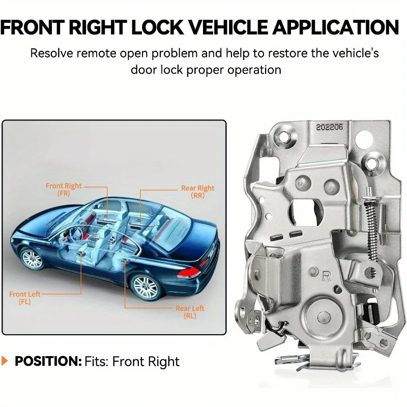 مشغل قفل الباب الأمامي الأيمن 940-103 (16631626) لسيارة تشيفي أسترو/سترة وجي إم سي C1500/C2500/K1500/يوكون #4