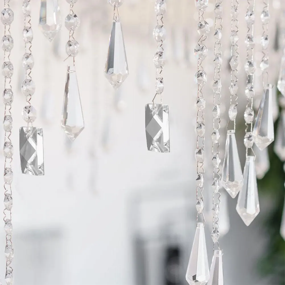 

SHINEOFI 10pcs Modern Acrylic Light Beads for Ceiling Boho Home Decor Rhinestones Mini Crystal Prisms Craft Ornaments