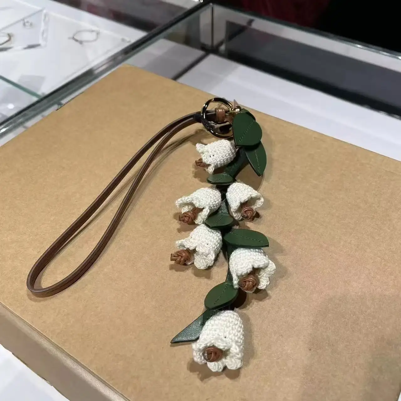 leather-bluebell-bag-charm-for-women-stylic-floral-pendant-keychain-fashion-versatile-flower-ornament-for-handbag-purse