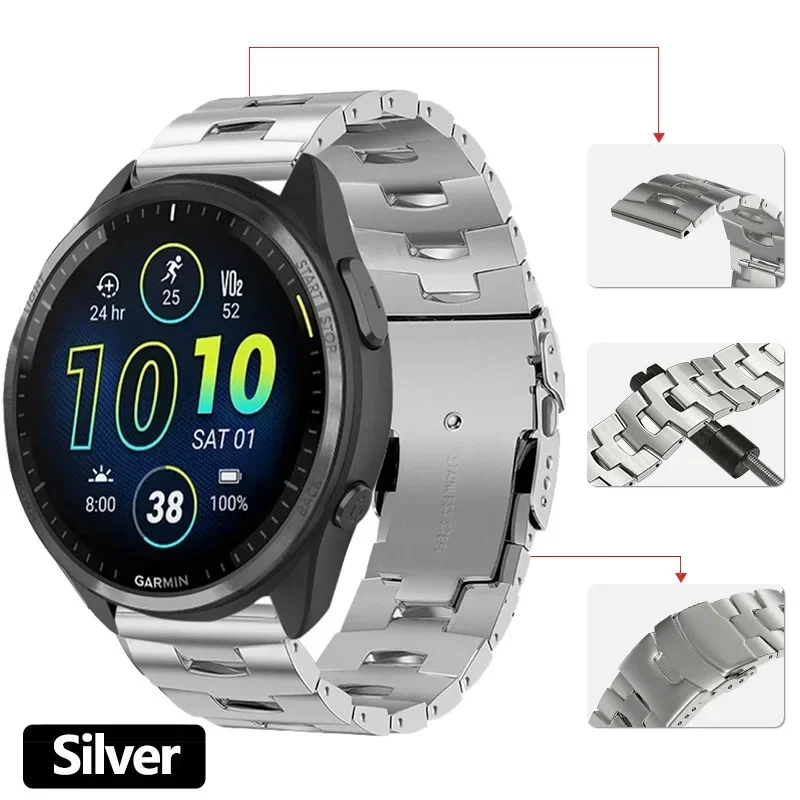 22 มม.Oracle ไทเทเนียมสําหรับผู้เบิกทาง Garmin 965 955 255 265 745 สบายสร้อยข้อมือสําหรับ Garmin Vivoactive 4 Venu 3 2 Correa