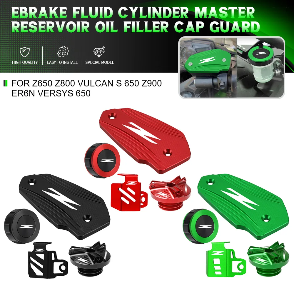 

For Kawasaki Z650 Z800 Vulcan S 650 Z900 ER6N VERSYS 650 Motorcycle Ebrake Fluid Cylinder Master Reservoir Oil Filler Cap Guard