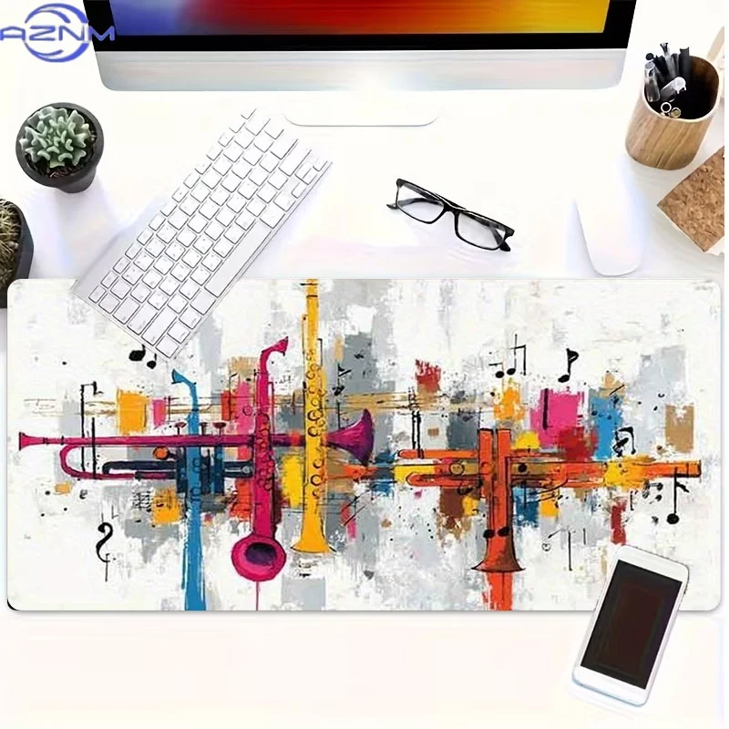Musical Instruments Art Mouse Pad, Rubber Material, Multiple Specifications Available, Ideal for Programmers & Gamers, Perfect a