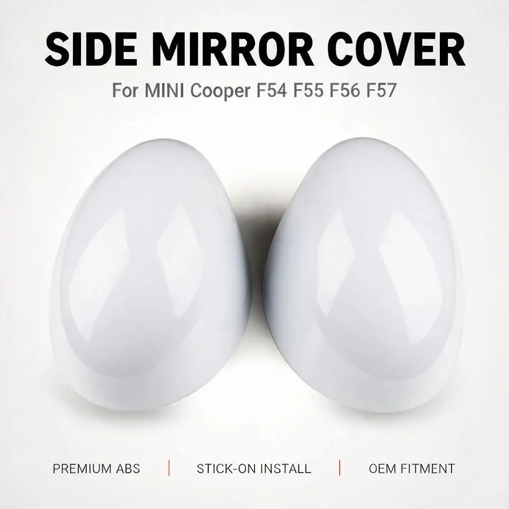 For MINI Cooper F54 F55 F56 F57 F60 2014-2018 ABS Solid Color Mirror Caps Side Mirror Cover Stick-on Replacement LHD RHD