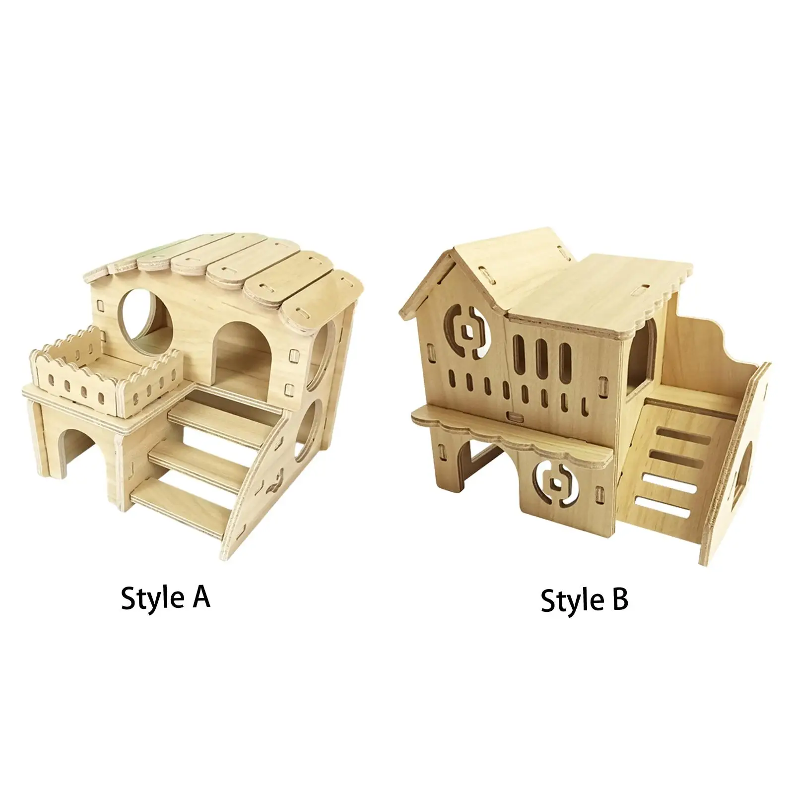 Wooden Hamster House,Washable Hamster Hideout Hut , Pet Castle Home for Hamster Gerbil Rat and Other Small Animals