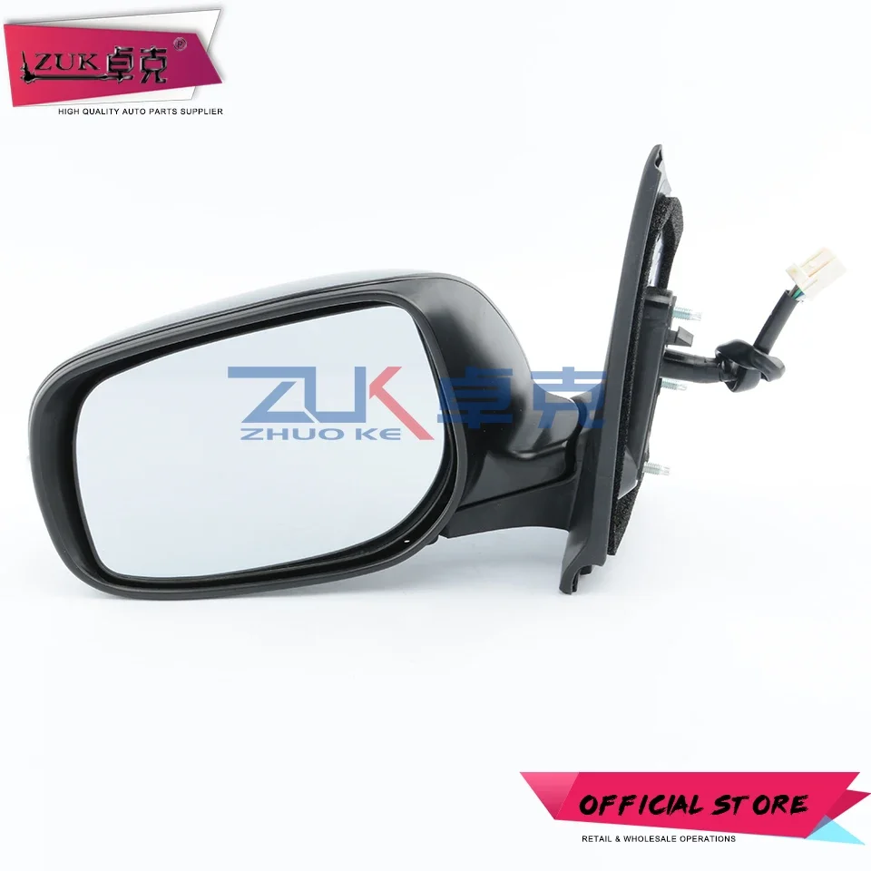 ZUK Outer Side Rearview Mirror Assy Door Back Up Mirror Assembly 3 / 5 / 7 Pins For Toyota For Vios 2008-2013 NCP92 ZSP92