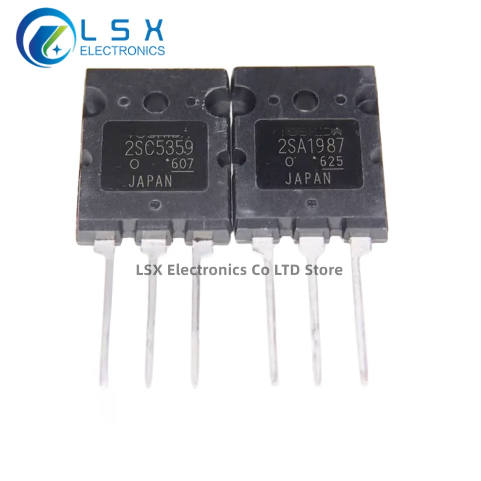 New Original 5Pairs(10PCS)/Lot 2SA1987 A1987 + 2SC5359 C5359 TO-3PL 15A 230V NPN + PNP Power Audio Amplification Transistor