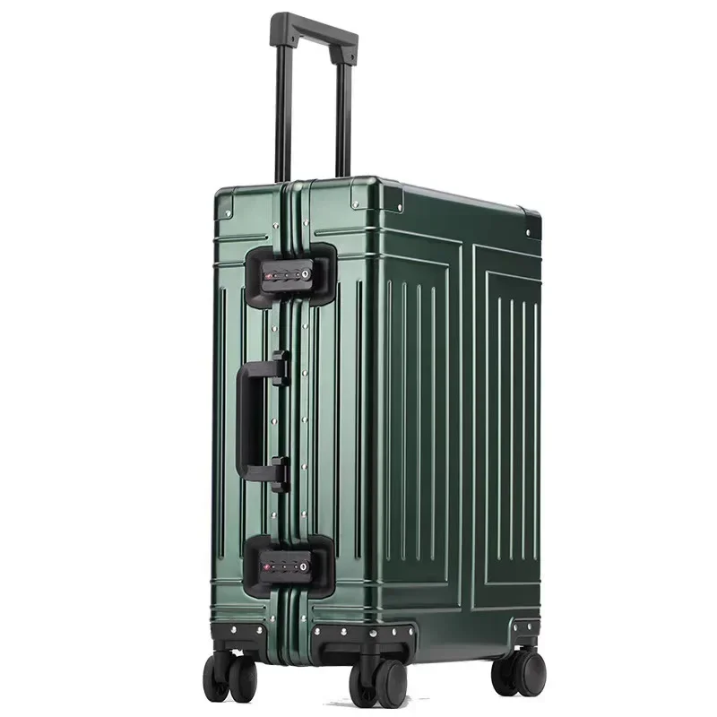 Carrylove Alumínio Trolley Mala, bagagem de cabine metálica impermeável, Trolly Bag com rodas, 20 \