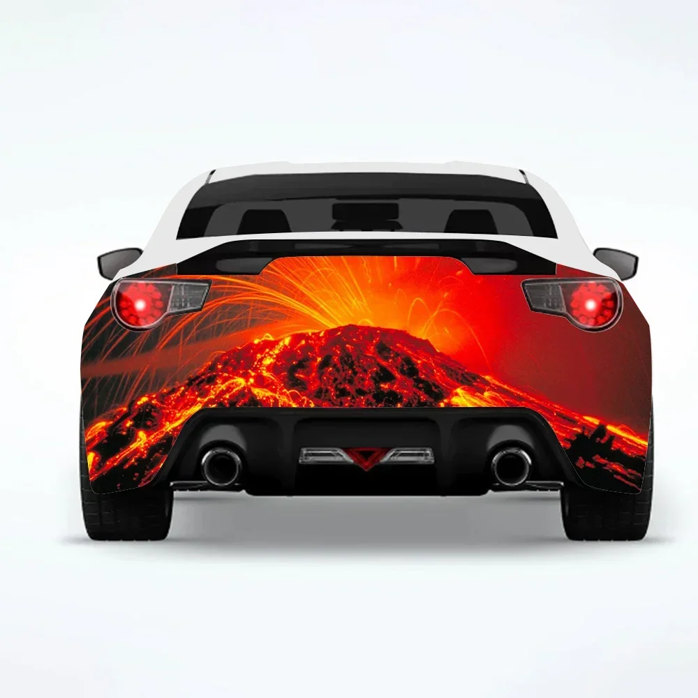 

Volcano Landscape Car Rear Wrap Car-Stickers Car-Decal Creative Sticker Car-Body Appearance Modification Decorative Stickers