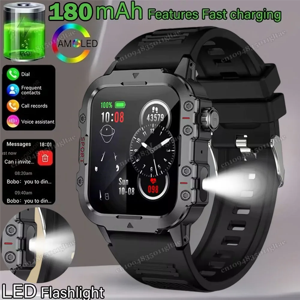 

2025 New Rugged Military GPS Smart Watch Men Bluetooth Call Health Monitoring AI Voice Sport Waterproof Smartwatches For Android