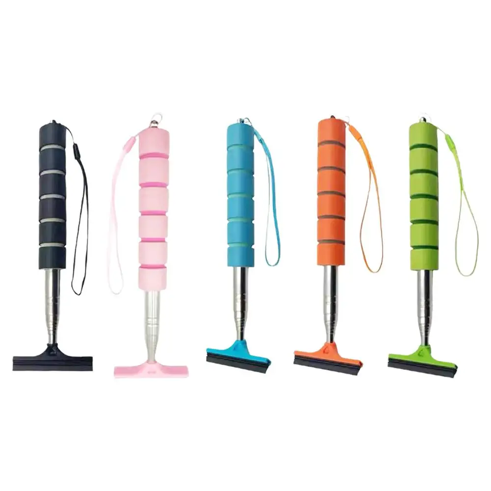 1 قطعة سيارة مرآة الرؤية الخلفية ممسحة الفولاذ المقاوم للصدأ تلسكوبي قابل للسحب الطبقات فرشاة رئيس السيارات مرآة غسل تنظيف فرشاة ممسحة