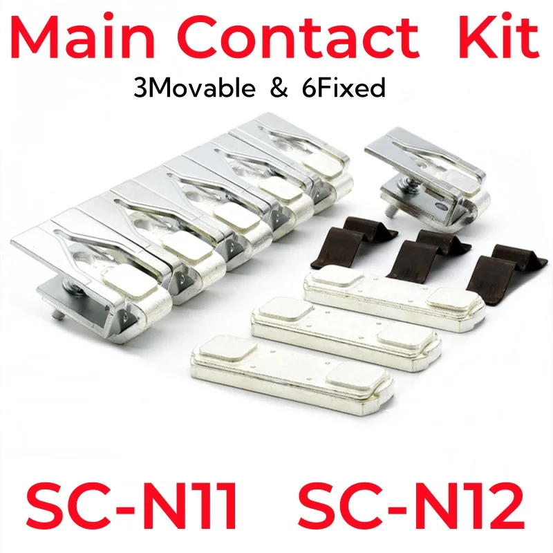 

Spare Parts for Contactor SC-N11 Contactor Accessories Replacement SC-N12 Main Contact Kit Moving and Stationary Contacts Silver