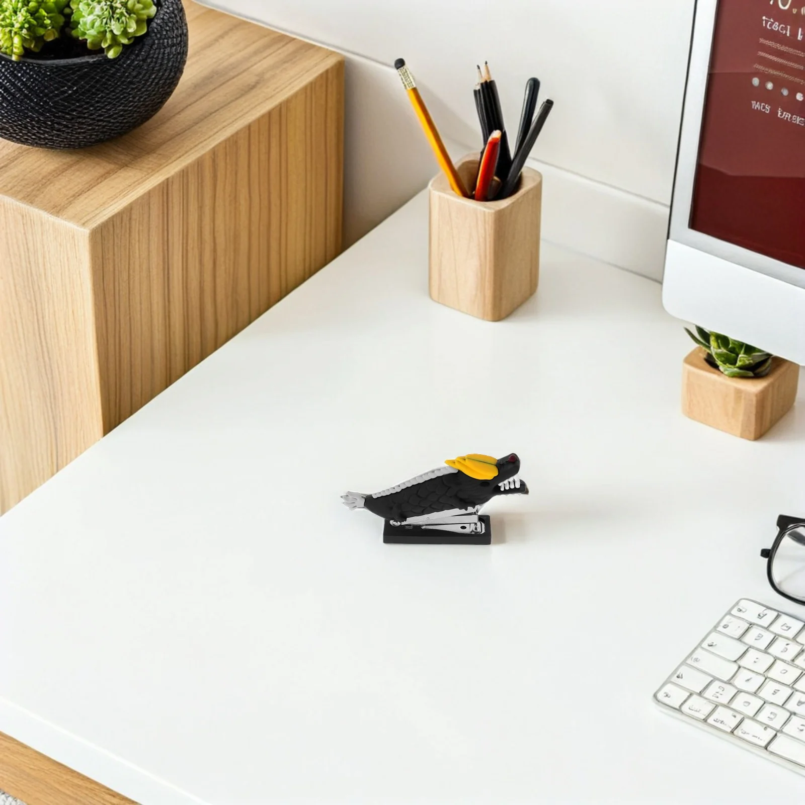 

Mini Cute Dragon Stapler Portable Handheld Office Supplies Stainless Steel Staples for Classroom Students Kids Desk Use