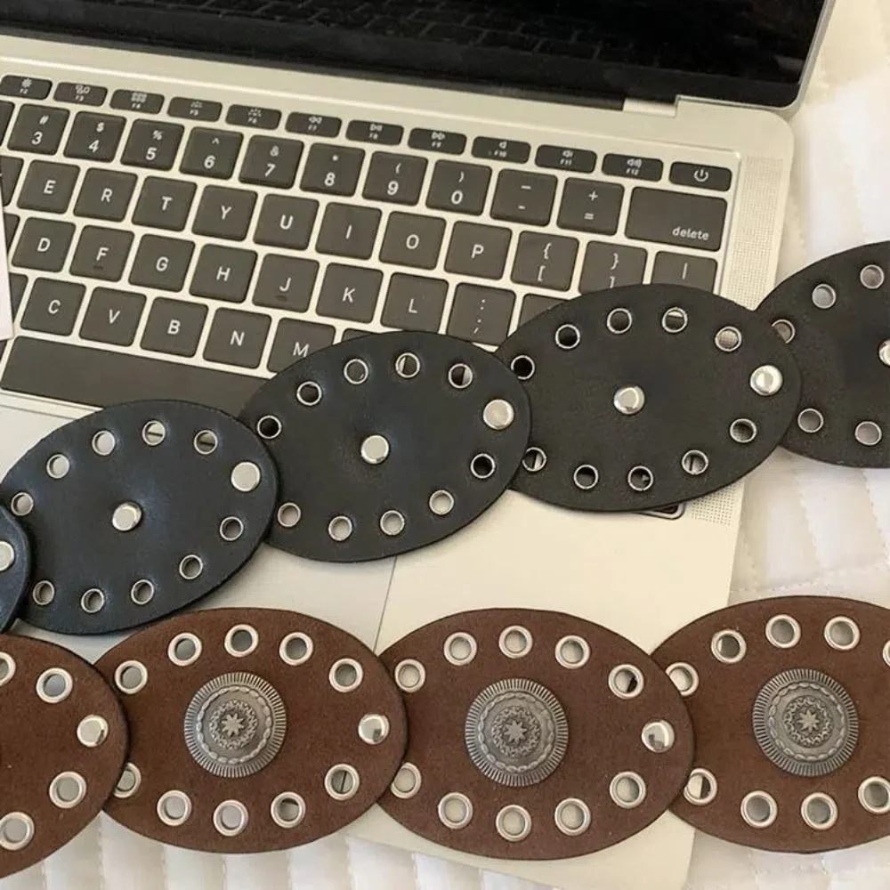 المألوف خمر حزام المرأة بولي Leather جلد أسود براون البيضاوي حزام الخصر فاسق Y2k فستان حزام البنطال الجينز الخصر الملحقات
