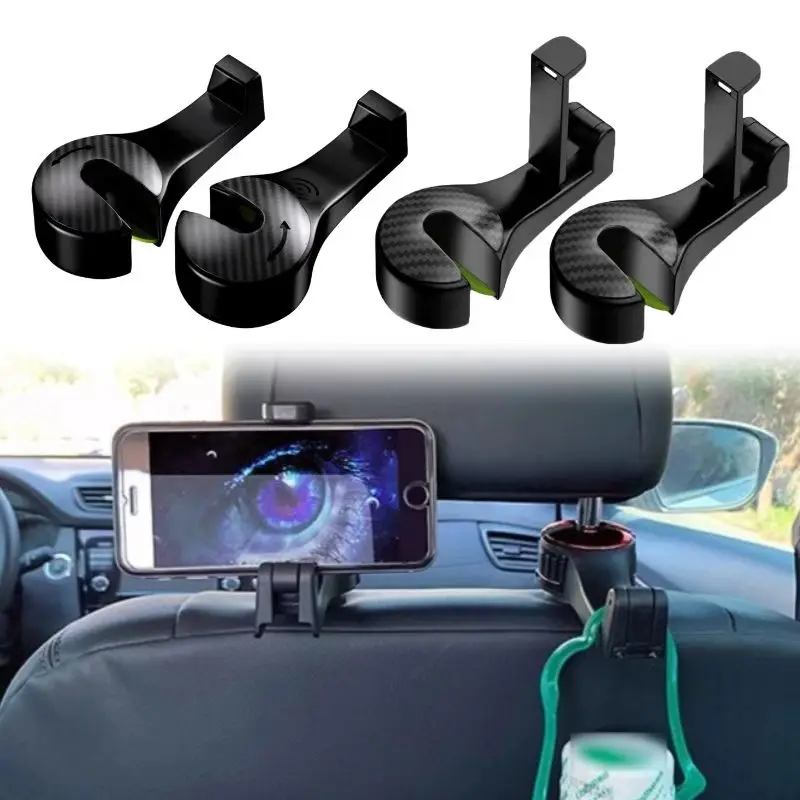 Gancho Universal para Encosto de Cabeça de Carro, Organizador Oculto para Banco Traseiro, Acessórios para Carro