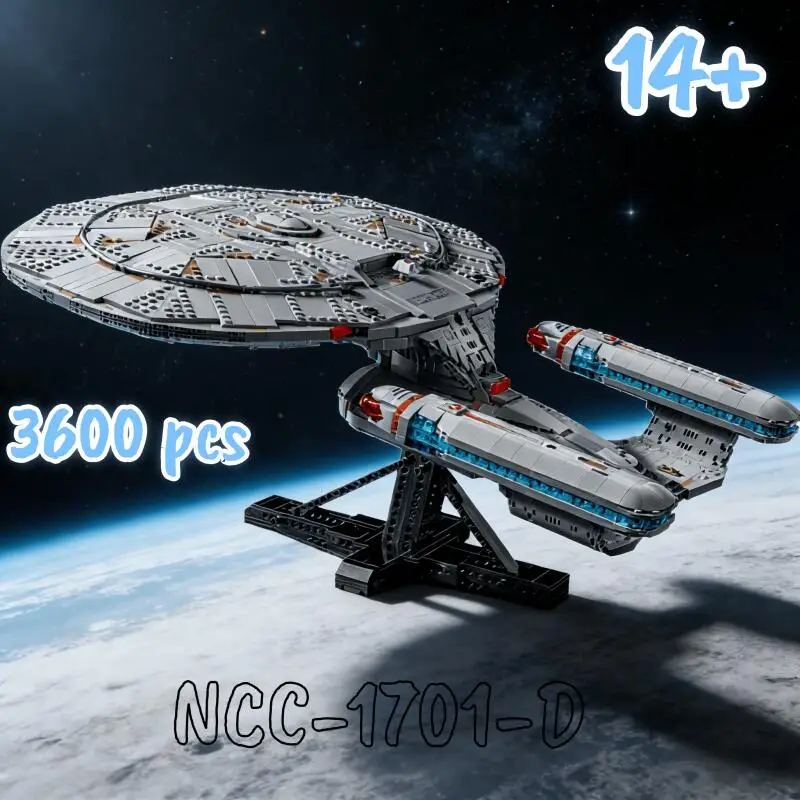 Nuevo en Stock 2026: 3600 Piezas de Bloques de Construcción de Naves Espaciales de Star Trek, Compatibles con MOC 10356, Modelo de Juguete para Adultos, Regalos de Cumpleaños