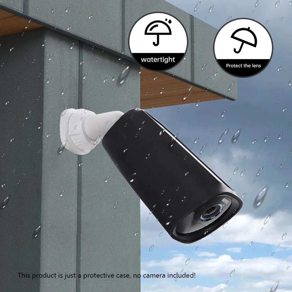 Secure Silicone Camera Protector Cover Heavy Duty CCTV Security Camera Housing for Indoor and Outdoor Surveillance Black Finish