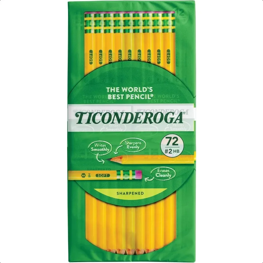 

WoodCased Pencils PreSharpened 2 HB Soft Yellow 72 Count
