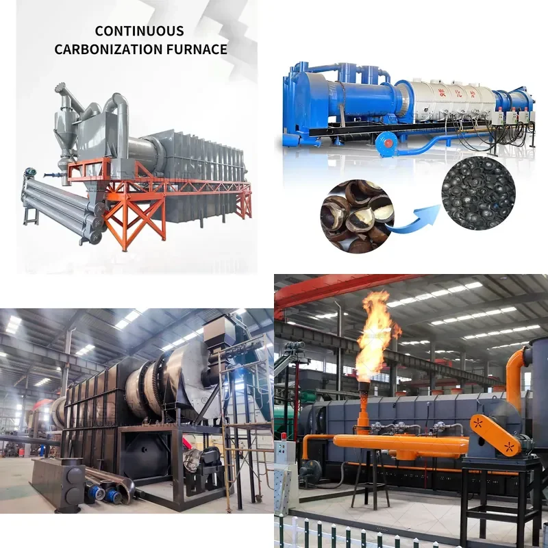 New Type Continuous Carbonization Furnace for Sawdust & Rice Husk, Energy Saving, Durable, Superior Carbonization Effect
