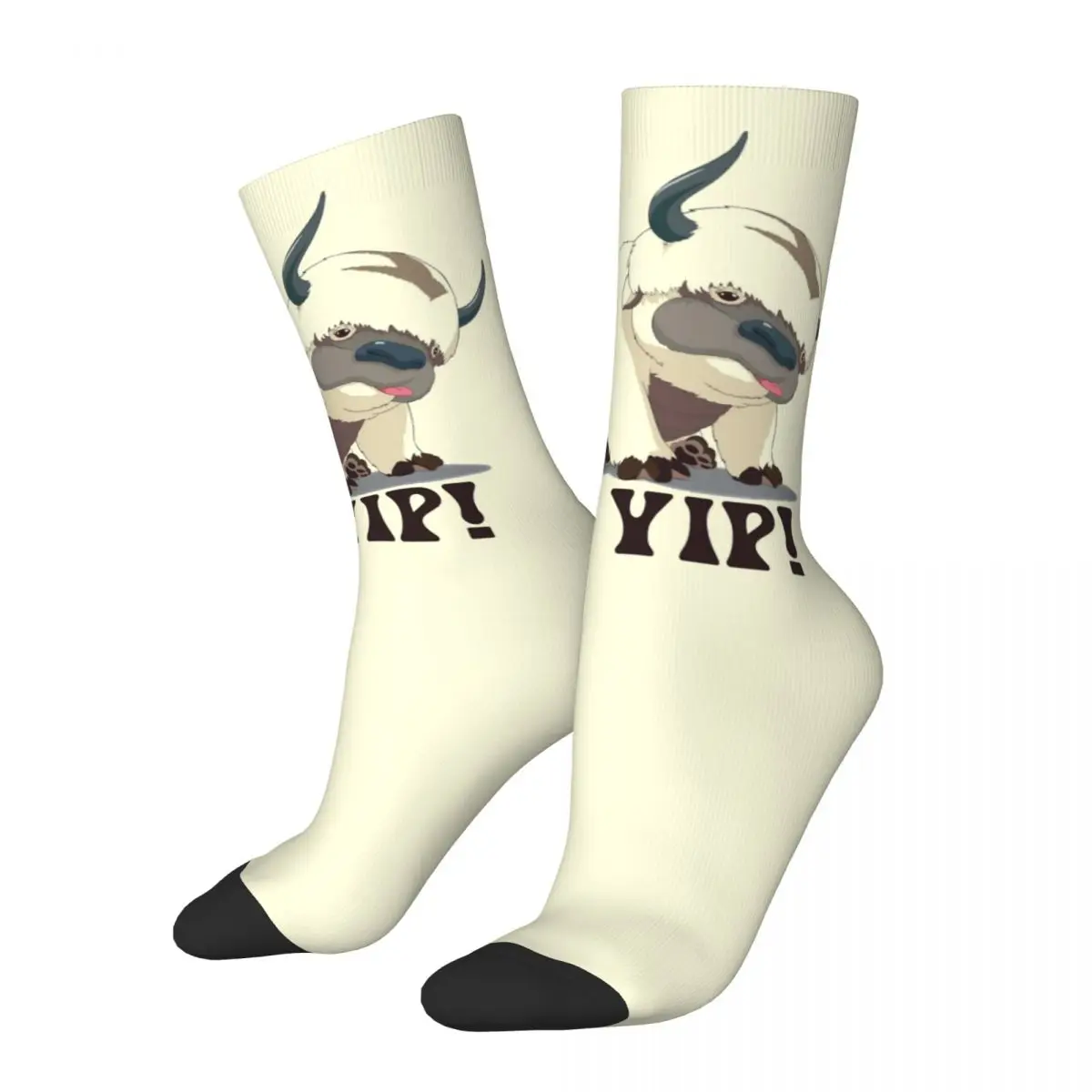 Appa The Last Airbender Socks Men Women Casual Anime Socks Hip Hop Spring Summer Autumn Winter Middle Tube Stockings Gift