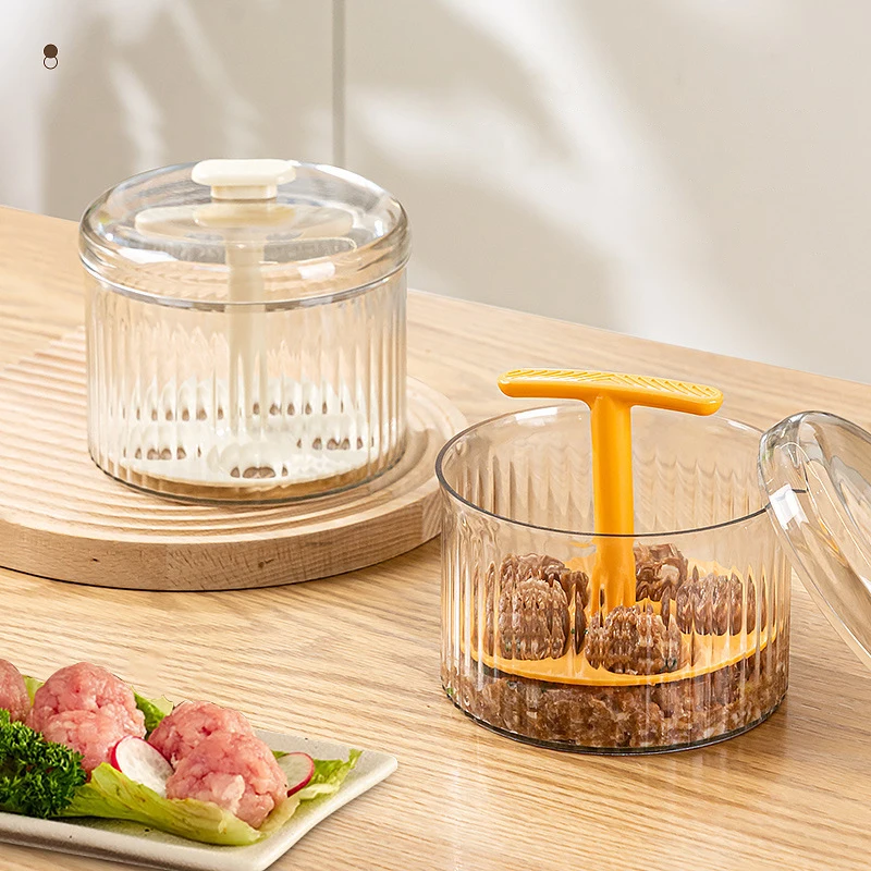 1pcs Translucent Meatball Maker Meatballs Press Mold Minced Meat Storage Container Household Fried Meatball Making