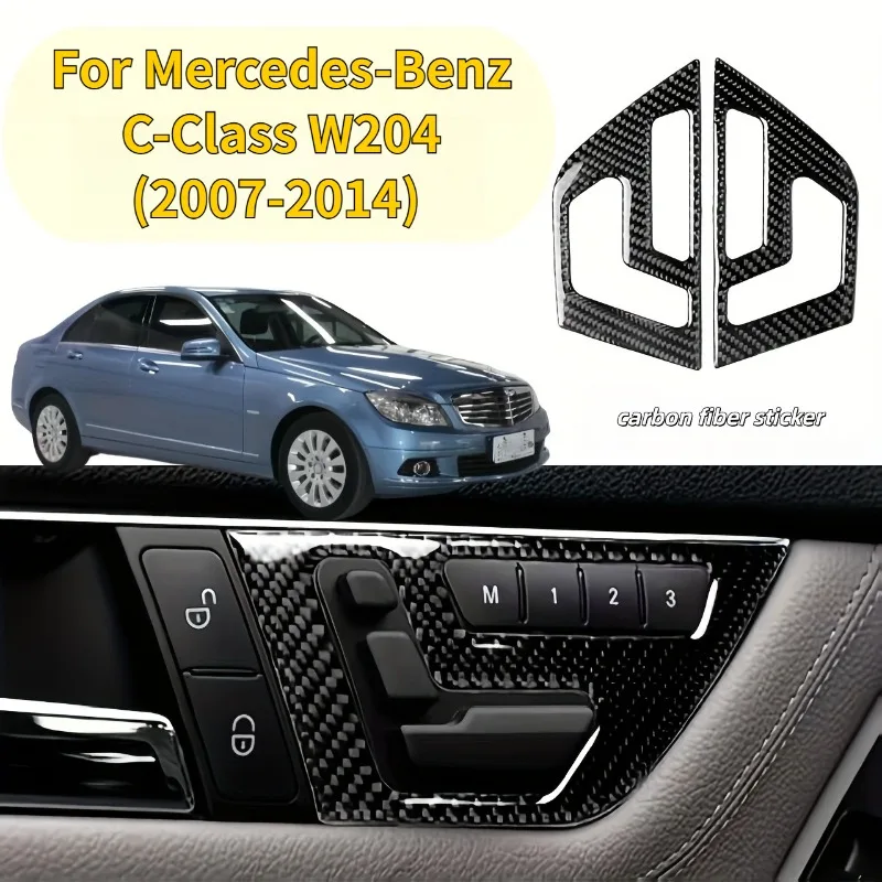 

Compatible for Mercedes-Benz C-Class W204 (2007-2014) Carbon Fiber Trim Panel Cover - Direct Fit Interior Decoration,No Drilling