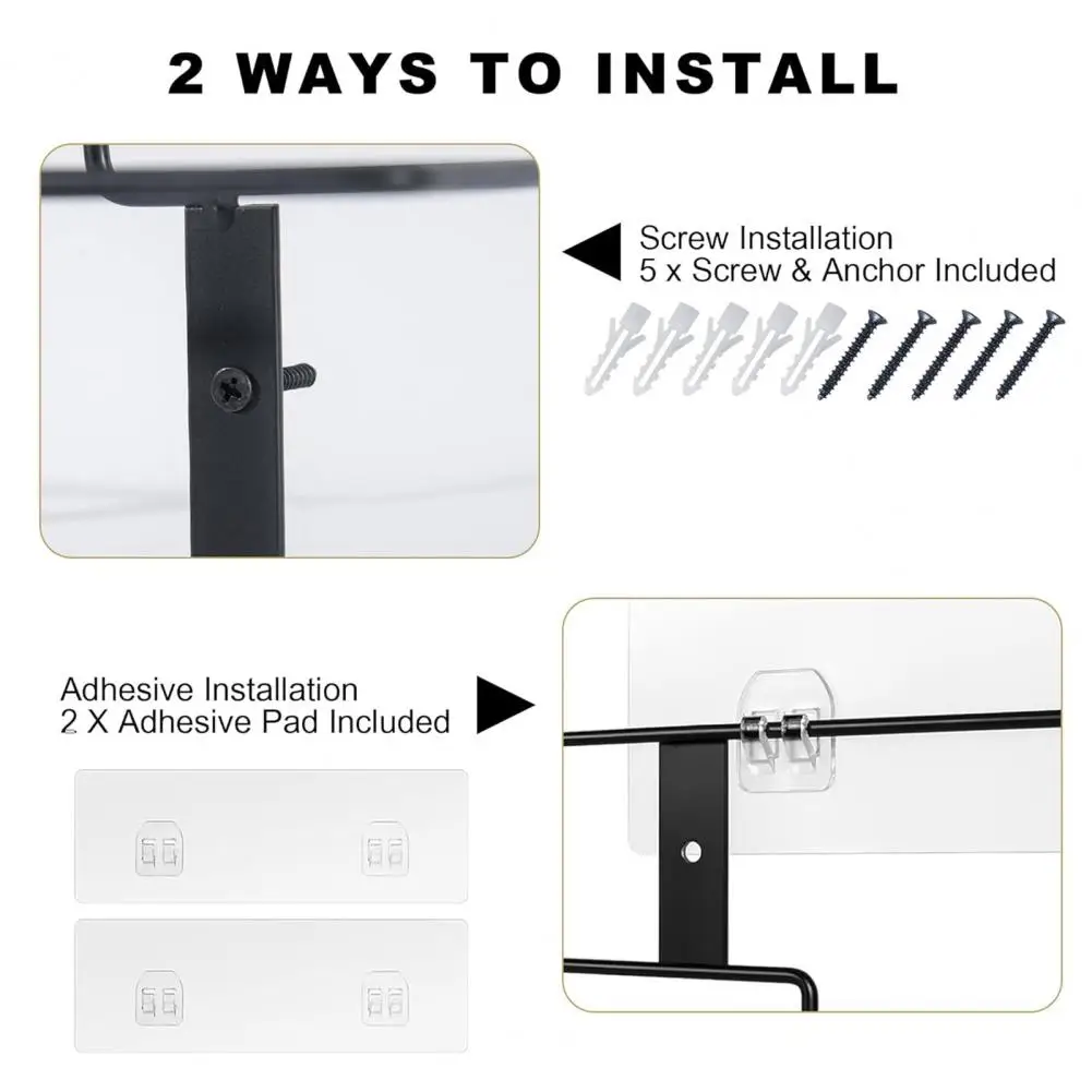 Wall-mounted Glove Caddy Wall Mounted Glove Rack Metal Glove Box Holder with Screws Wall Mounted Anti-slip Tissue for Food