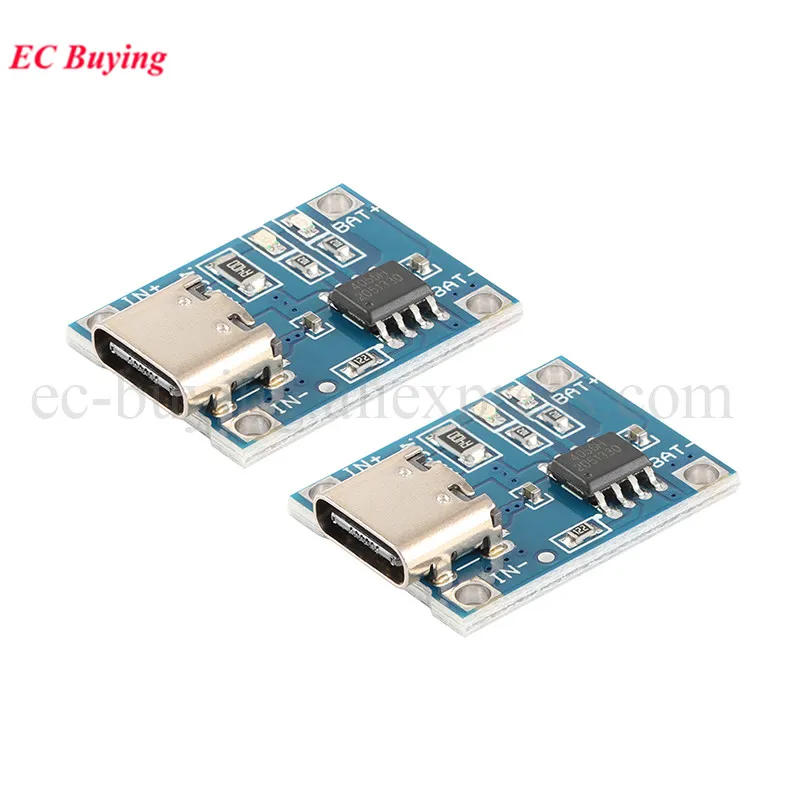 10Pcs/1pc TYPE-C USB 5V 1A 18650 TP4056 Lithium Battery Charger Module Charging Board DC 4.2V 4.5V-5.5V Input Voltage HW-387 image 4