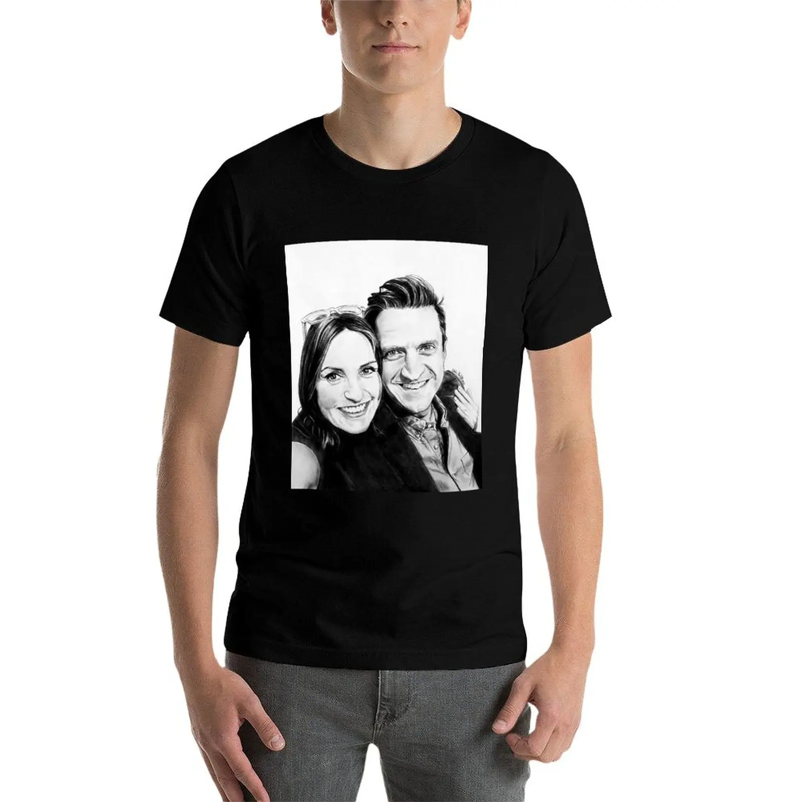 راؤول إسبارزا وماريسكا هارجيتاي تي شيرت رجالي جرافيك تي شيرت تي شيرت رجل عادية قطن تي شيرت رجل 100% تي شيرت