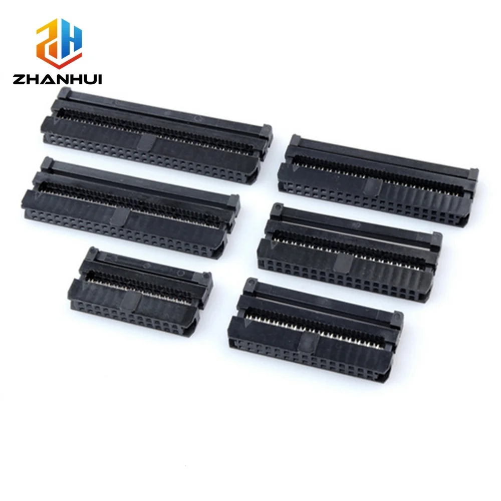 5Pcs 2.0mm Pitch FC IDC Female Socket Connector, Crimping Ribbon Cable Socket for FPC, Available in 6/8/10/14/16/20/26/34/40 Pin